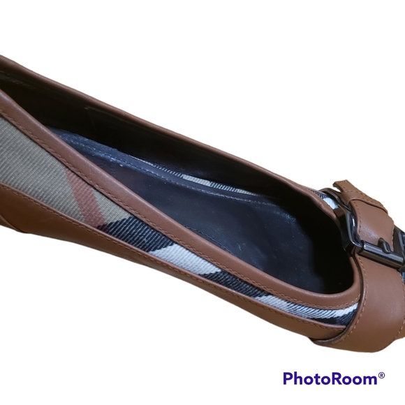 Burberry Shoes Plaid Buckle Flats - Picture 4 of 9